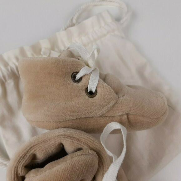 Kidwild Tan Velour Baby Booties - Picture 5 of 7